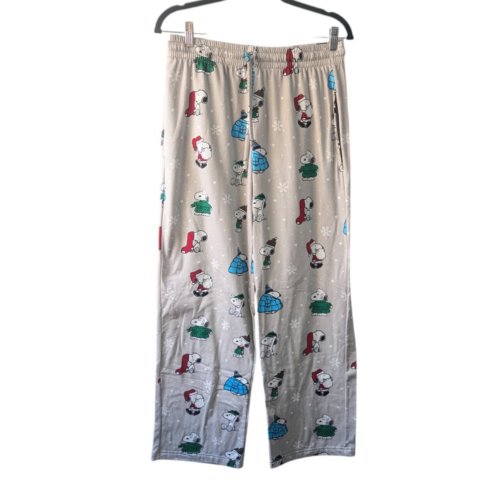 Peanuts Gray Snoopy Print Pajama Pants Size Medium